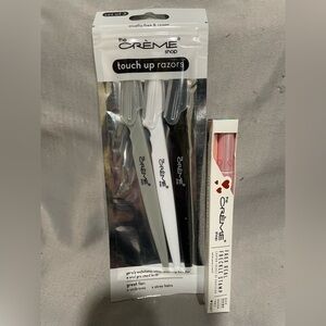 The Crème Shop Touch Up Razors and Lip Balm Set - Black, White, Pink